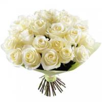 Из 21 белой розы